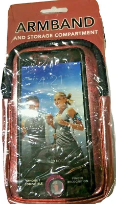 Armband Case Sports Gym Running Jogging Exercise Arm Band Phone Holder Key Bag - Image 1 of 2