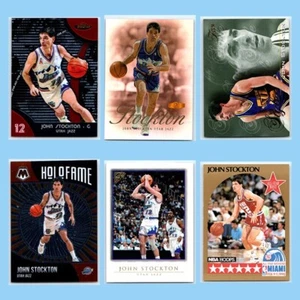 Lot of 6 John Stockton Basketball Cards Utah Jazz Topps Upper Deck Fleer Hoops - Picture 1 of 2