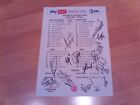 crewe v lincoln city team sheet signed by 14 lincoln players 2020/21 season