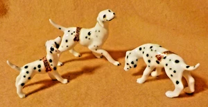 Family of THREE Bone China Dalmatian Dog Figurines from Japan - Picture 1 of 4