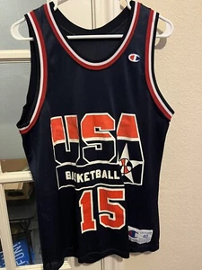 Vintage 92 Magic Johnson USA Olympics Dream Team Jersey Adult Large 44 Blue Red - Picture 1 of 3
