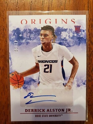 2021-22 Chronicles Draft Origins Rookie Purple Derrick Alston Jr. RC AUTO 41/99 - Image 1 of 2