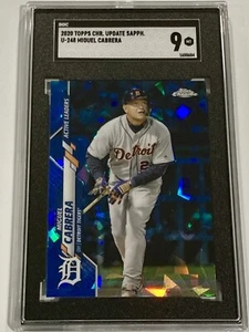 2020 Topps Chrome Sapphire Update #U-248 Miguel Cabrera SGC 9 Mint - Picture 1 of 2