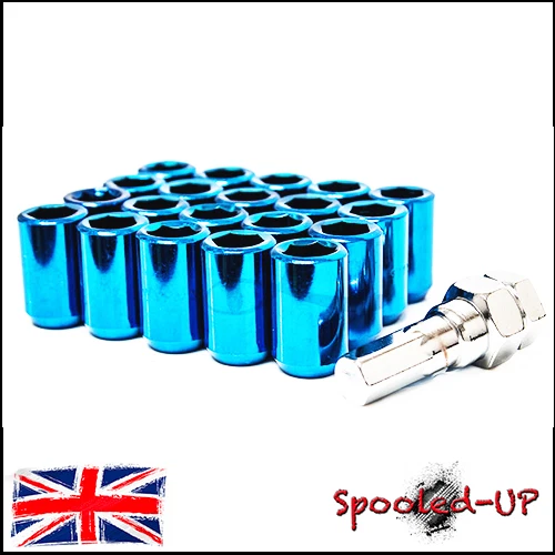 20x TUERCAS AFINADORAS RUEDA ACERO AZUL M12x1.5 aptas para HONDA MAZDA TOYOTA MITSUBISHI FORD Foto 1 de 1