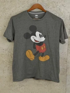 Disney Character T-shirt Mickey Mouse Vintage Size L Gray Cotton Japan - Picture 1 of 10