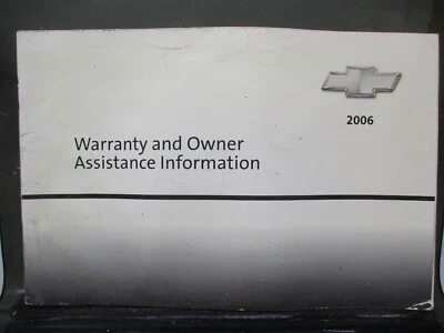 Informazioni Sulla Garanzia Per Proprietari Chevrolet Chevy 2006 - Immagine 1 di 2