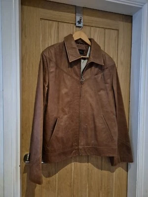 Oliver Sweeney Mens Tan Soft Leather Jacket XXL - Image 1 of 4