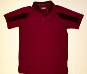 Under Armour Mens Medium Burgundy Purple Heat Gear Polo Shirt EUC - Picture 1 of 6