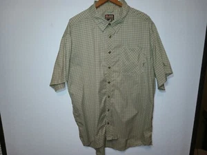 Ducks Unlimited Shirt Men XL Green Plaid Short Sleeve Button Up Outdoor Shirt. - Picture 1 of 7