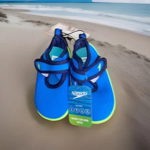 Speedo Blue/Peacoat Kids Water Shoes Small 5-6 Beach Outdoor New With Tags - Picture 1 of 8