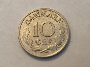 1966 Denmark 10 ore coin - Picture 1 of 2