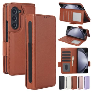 Fr Samsung Galaxy Z Fold 6 4 5 Z Fold 3 RFID Blocking PU Leather Wallet Case - Picture 1 of 56
