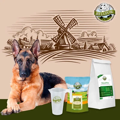 Bellfor Hunde Trockenfutter Hohem Fleischanteil 1x Soft Snack 1x Schäferhund Set - Bild 1 von 4