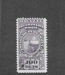 BRAZIL 1929, 100R Lighthouse, tax, fiscal PERNAMBUCO, WATERLOW SPECIMEN ovpt, NH - Picture 1 of 1