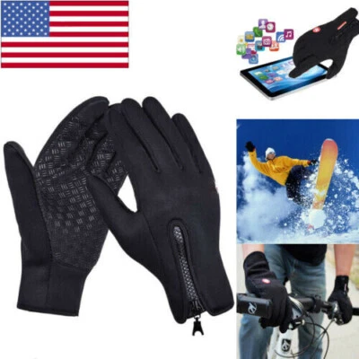 Hombres Mujeres Guantes de Invierno Pantalla Táctil A Prueba de Viento Impermeable Grueso Nieve Térmico EE. UU. Foto 1 de 4