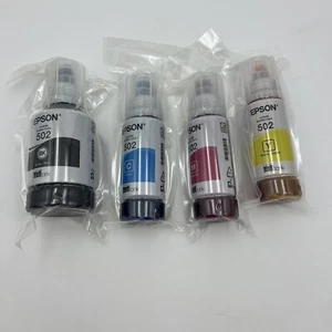 Epson 502 Ink Black, Cyan, Magenta, Yellow 4 Pack Brand New Expires 2027 - Picture 1 of 10