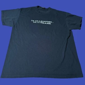 Vintage Y2K Sik World schwarz weiß Logo T-Shirt Gynäkologe kurzarm - Bild 1 von 9