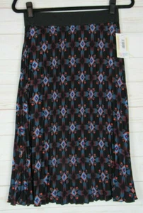 LuLaRoe Women Jill Black with Multi Color Pleated Skirt Size Small NWT - Picture 1 of 3