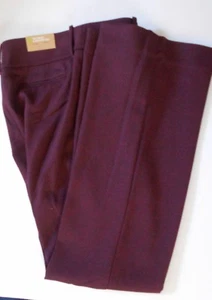 MOSSIMO WOMENS SIZE 10 MAROON PURPLE Mid WAIST Straight HIP Stretch PANTS FIT 3  - Picture 1 of 7