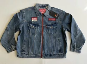 Levis Mclaren Denim Jacket Extra Large Racing Heritage Trucker Blue Zip Up new - Picture 1 of 17
