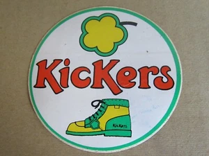 606 J 1970'S Sticker Stickers Round Shoe Kickers Yellow Green - Picture 1 of 2