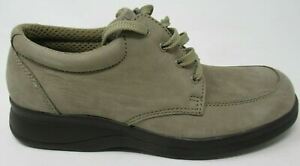 SOFTSPOTS SUPREMES WOMEN'S ORACLE TAUPE NUBUCK LEA. LACE-UP COMFORT SHOES 7.5/N