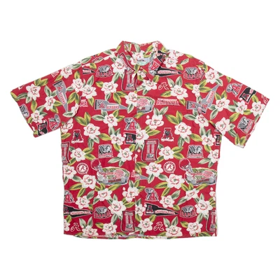 REYN SPOONER Mens Hawaiian Shirt Red Crazy Pattern XL - Image 1 of 4