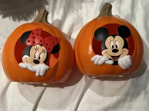 Neu Disney Mickey und Minnie Mouse Leuchtkürbis Halloween Dekoration - Bild 1 von 3