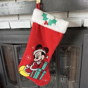 Disney Mickey Mouse Embroidered Christmas Stocking NWOT 18” - Picture 1 of 7