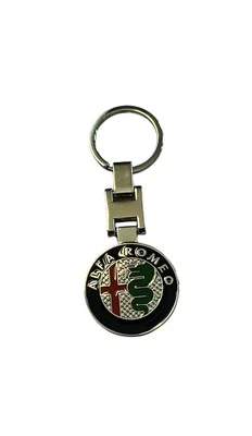 Keychain for Alfa Romeo w/ Key Ring 2-Sided Logo Key Chain New - Image 1 of 3