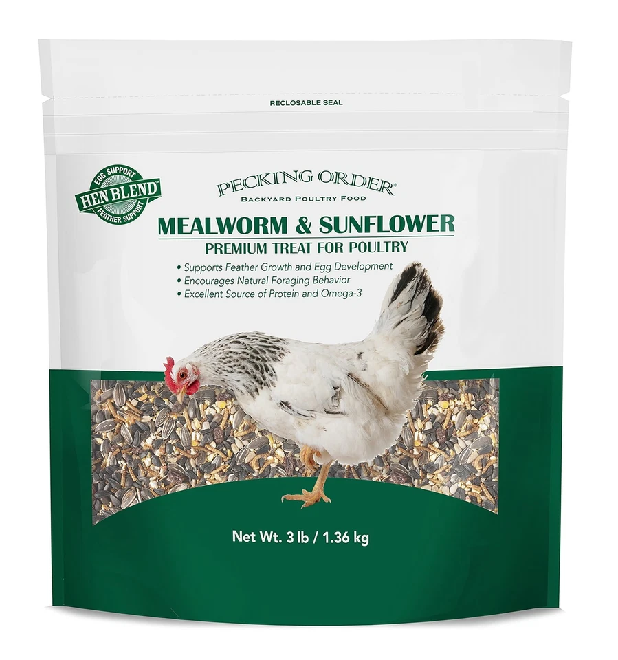 Pecking Order Mealworm & Sunflower Treat 3 LB
