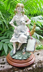 Capodimonte Italy Girl With Lamb Figurine Hand Painted With Numbered Certificate - Picture 1 of 8