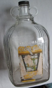 Vintage ClearRun Getreide Alkohol geformtes Glas Art-Deco Stil 2 Ohren Gallone Krug - Bild 1 von 14