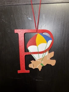 De colección 1987 Kurt Adler GEAR Artesanal Madera Alfabeto P Adorno de Navidad - Imagen 1 de 4