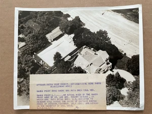 NEWS PHOTO 1936 Sands Point Long Island NY Aerial View Robert Lehman Home #214 - Picture 1 of 4