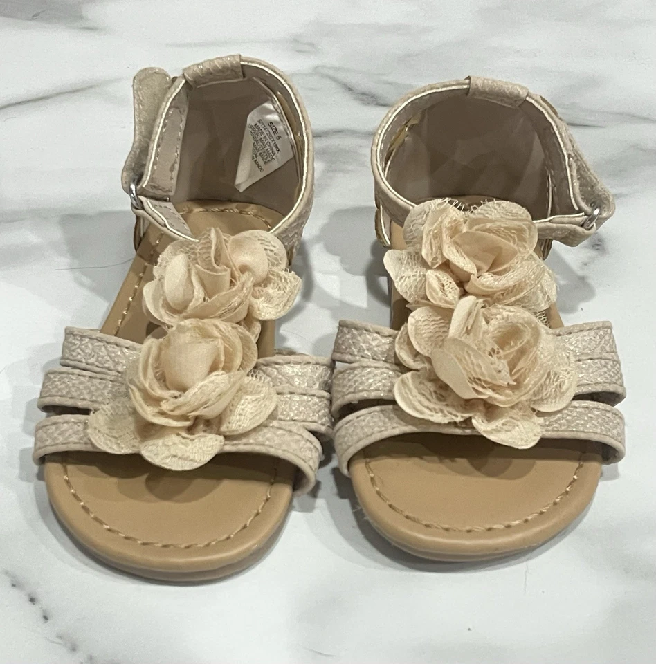 Sandalias Koala Niñas Pequeñas Floral Beige Talla 5 - Nunca Usadas Foto 1 de 4