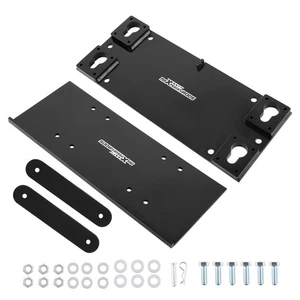 Winch Mounting Bracket For Trailer Floor satin black powder coated - Picture 1 of 13