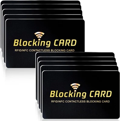 LINMXIY RFID Blocking Card 10 pack,One Protects Entire Wallet,RFID/NFC Black