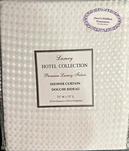 Hotel Premium Luxury Collection Fabric Shower Curtain White Polyester - Picture 1 of 2