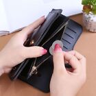 Solid Color Gift PU Leather Wallet Coin Purse Long Purse Credit Card Holder