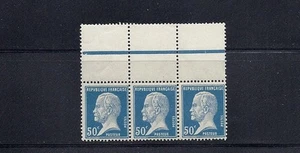 FRANCE 1923-36 LOUIS PASTEUR (Scott 191 strip of 3) F/VF MNH - Picture 1 of 1