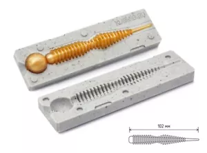 Form zum Gießen von Weichködern - Dolch 4" 102mm von KupiJig - Bild 1 von 4