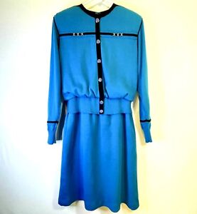 Ciao 10 Vintage Suit Dress 100% Pure Wool