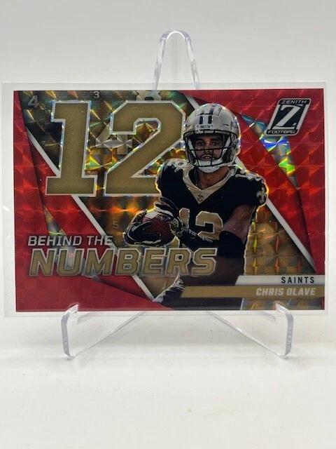 2022 ZENITH CHRIS OLAVE RC BEHIND THE NUMBERS RED PRIZM #BN-CO SAINTS - Image 1 of 1