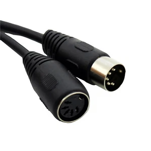 DIN MIDI 5 Pin Male to Female Audio Tape Recorder Amplifier Extension Cable 50cm - Picture 1 of 5
