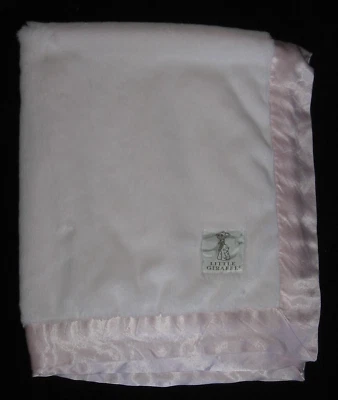 Little Giraffe Pink Luxe Faux Fur Plush Baby Blanket 28x34 - Image 1 of 4