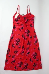 Vestido midi acanalado sin mangas estampado rojo XS X-Small A New Day para mujer - Imagen 1 de 9