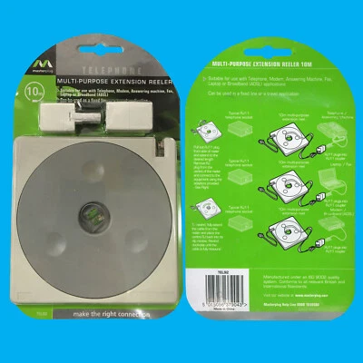 10m RJ11 Telephone Extension Wire, Flat Cable on Reel Multi Purpose, Modem, ADSL - Image 1 of 3