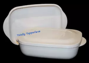 Tupperware TupperWave Mini Casserole Dish Single 17 oz. Rectangle Vintage Beige - Picture 1 of 2