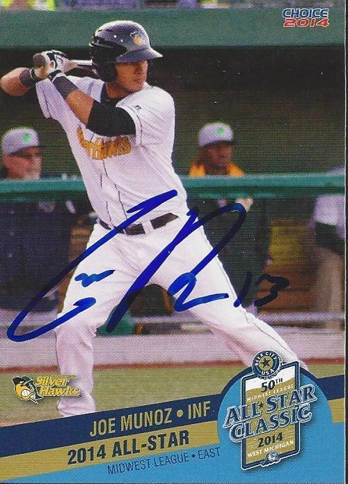 Joe Munoz 2014 MidWest League All Star Signed Card - Image 1 of 1